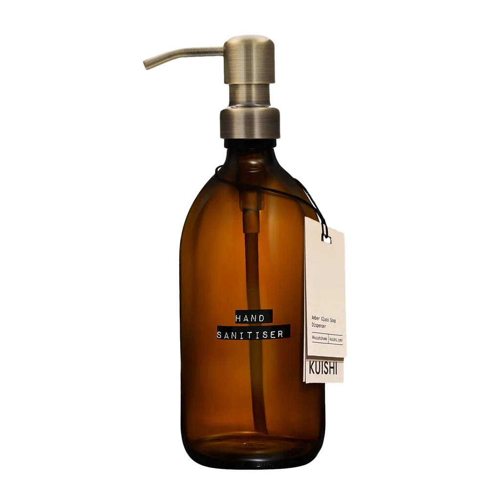 Labelled Hand Sanitiser Dispenser Bottle